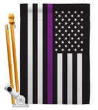 US Thin Purple Line - Military Americana Vertical Impressions Decorative Flags HG140922 Made In USA