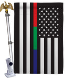 US Thin Blue Green Red Line - Military Americana Vertical Impressions Decorative Flags HG140923 Made In USA