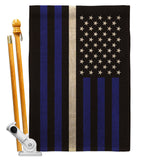 US Thin White Line - Military Americana Vertical Impressions Decorative Flags HG140924 Made In USA