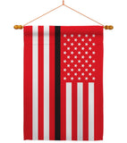 US Thin Black Line - Military Americana Vertical Impressions Decorative Flags HG140925 Made In USA