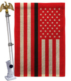 US Thin Black Line - Military Americana Vertical Impressions Decorative Flags HG140925 Made In USA