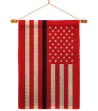US Thin Black Line - Military Americana Vertical Impressions Decorative Flags HG140925 Made In USA