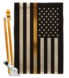 US Thin Gold Line - Military Americana Vertical Impressions Decorative Flags HG140926 Made In USA