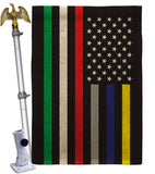 US First Responders Line - Military Americana Vertical Impressions Decorative Flags HG140927 Made In USA