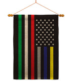 US First Responders Line - Military Americana Vertical Impressions Decorative Flags HG140927 Made In USA