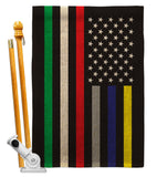 US First Responders Line - Military Americana Vertical Impressions Decorative Flags HG140927 Made In USA