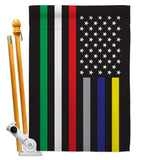 US First Responders Line - Military Americana Vertical Impressions Decorative Flags HG140927 Made In USA