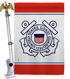 US Coast Guard - Military Americana Vertical Impressions Decorative Flags HG170032 Made In USA