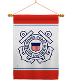 US Coast Guard - Military Americana Vertical Impressions Decorative Flags HG170032 Made In USA