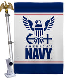 America Navy - Military Americana Vertical Impressions Decorative Flags HG170033 Made In USA