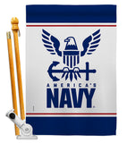 America Navy - Military Americana Vertical Impressions Decorative Flags HG170033 Made In USA