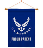 Proud Air Force Parent - Military Americana Vertical Impressions Decorative Flags HG170039 Made In USA