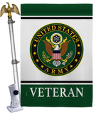 Army Veteran - Military Americana Vertical Impressions Decorative Flags HG170043 Made In USA