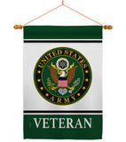 Army Veteran - Military Americana Vertical Impressions Decorative Flags HG170043 Made In USA