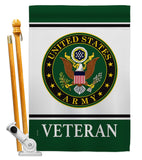 Army Veteran - Military Americana Vertical Impressions Decorative Flags HG170043 Made In USA