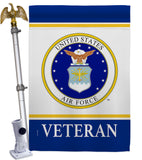 Air Force Veteran - Military Americana Vertical Impressions Decorative Flags HG170044 Made In USA