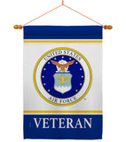 Air Force Veteran - Military Americana Vertical Impressions Decorative Flags HG170044 Made In USA