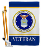 Air Force Veteran - Military Americana Vertical Impressions Decorative Flags HG170044 Made In USA