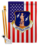 Air National Guard - Military Americana Vertical Impressions Decorative Flags HG170169 Made In USA