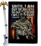 Out Of Bullets - Military Americana Vertical Impressions Decorative Flags HG183070 Made In USA