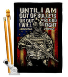 Out Of Bullets - Military Americana Vertical Impressions Decorative Flags HG183070 Made In USA