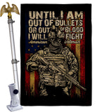 Out Of Bullets - Military Americana Vertical Impressions Decorative Flags HG183070 Made In USA