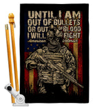 Out Of Bullets - Military Americana Vertical Impressions Decorative Flags HG183070 Made In USA