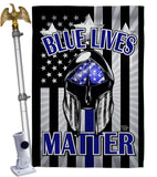 Blue Lives Matter - Military Americana Vertical Impressions Decorative Flags HG192286 Made In USA