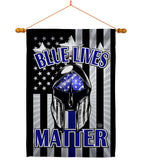 Blue Lives Matter - Military Americana Vertical Impressions Decorative Flags HG192286 Made In USA