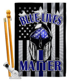 Blue Lives Matter - Military Americana Vertical Impressions Decorative Flags HG192286 Made In USA