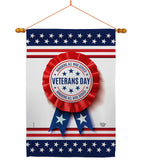 Veterans Day - Military Americana Vertical Impressions Decorative Flags HG192329 Made In USA