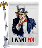 I Want You - Military Americana Vertical Impressions Decorative Flags HG192348 Made In USA