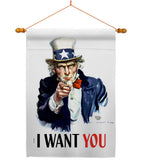 I Want You - Military Americana Vertical Impressions Decorative Flags HG192348 Made In USA