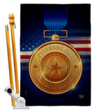 Honor The Served - Military Americana Vertical Impressions Decorative Flags HG192577 Made In USA
