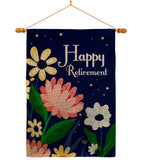 Happy Retirement - Military Americana Vertical Impressions Decorative Flags HG192580 Made In USA