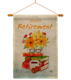 Retirement Activites - Military Americana Vertical Impressions Decorative Flags HG192651 Made In USA