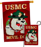 Devil Dog - Military Americana Vertical Impressions Decorative Flags HG108052