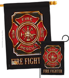 Fire Fighter - Military Americana Vertical Impressions Decorative Flags HG108063 Made In USA