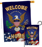 Welcome Home - Military Americana Vertical Impressions Decorative Flags HG108064 Made In USA
