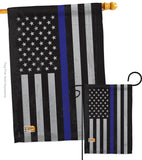 US Blue Stripe - Military Americana Vertical Impressions Decorative Flags HG108382 Made In USA