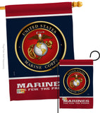 Proud Marine Corps - Military Americana Vertical Impressions Decorative Flags HG108406 Made In USA