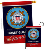 Coast Guard Proudly Family - Military Americana Vertical Impressions Decorative Flags HG108413 Made In USA