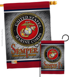 Semper Fi US Marine - Military Americana Vertical Impressions Decorative Flags HG108418 Made In USA