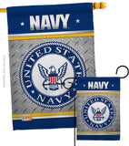 US Navy - Military Americana Vertical Impressions Decorative Flags HG108422 Made In USA