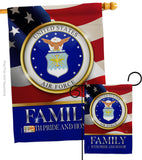 US Air Force Family Honor - Military Americana Vertical Impressions Decorative Flags HG108425 Made In USA