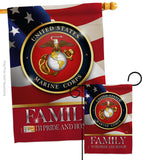 US Marine Family Honor - Military Americana Vertical Impressions Decorative Flags HG108428 Made In USA