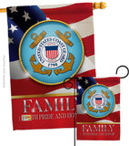 US Coast Guard Family Honor - Military Americana Vertical Impressions Decorative Flags HG108429 Made In USA