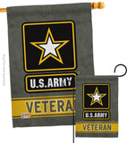 US Army Veteran - Military Americana Vertical Impressions Decorative Flags HG108430 Made In USA