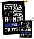 Serve Honor Protect - Military Americana Vertical Impressions Decorative Flags HG108441 Made In USA