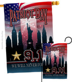 We Will Never Forget - Military Americana Vertical Impressions Decorative Flags HG108443 Made In USA